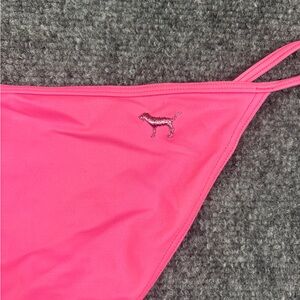 PINK VICTORIA’S SECRET 1 Pink & 1 Black Bikini Bottom Tie sides swim suit Medium